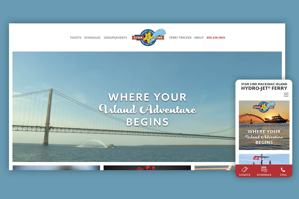 Mackinac Island Ferry Starline Website Screenshot