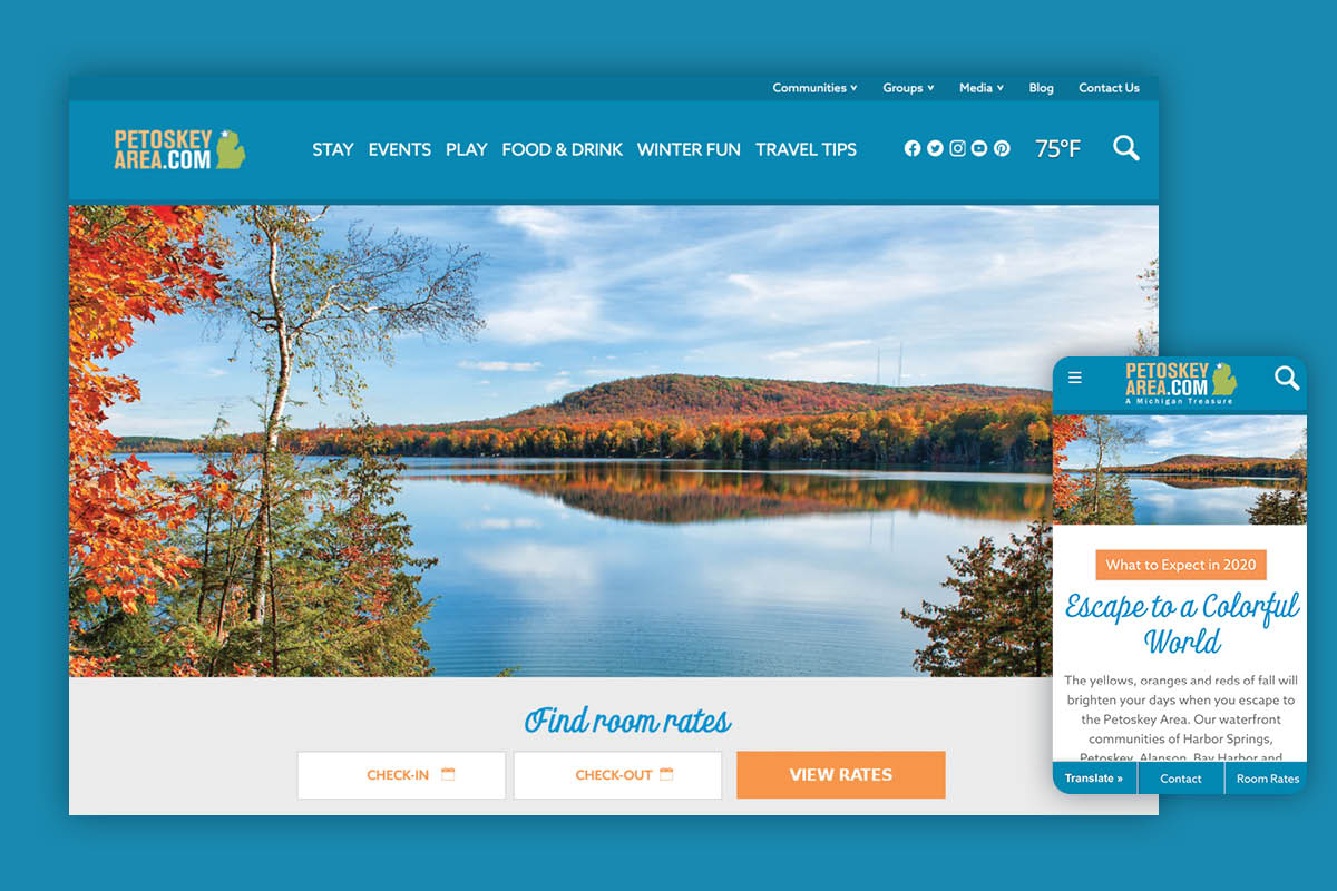 Petoskey Area Website Screenshot